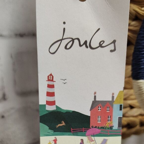 Joules Woven Mini Bag with Blue and Brown Accents - Picture 2 of 6